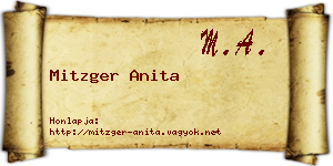 Mitzger Anita névjegykártya